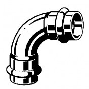 Profipress Curva a 90° FF, con SC-Contur di rame, modello 2416 Profipress Curva a 90° FF, con SC-Contur di rame, modello 2416